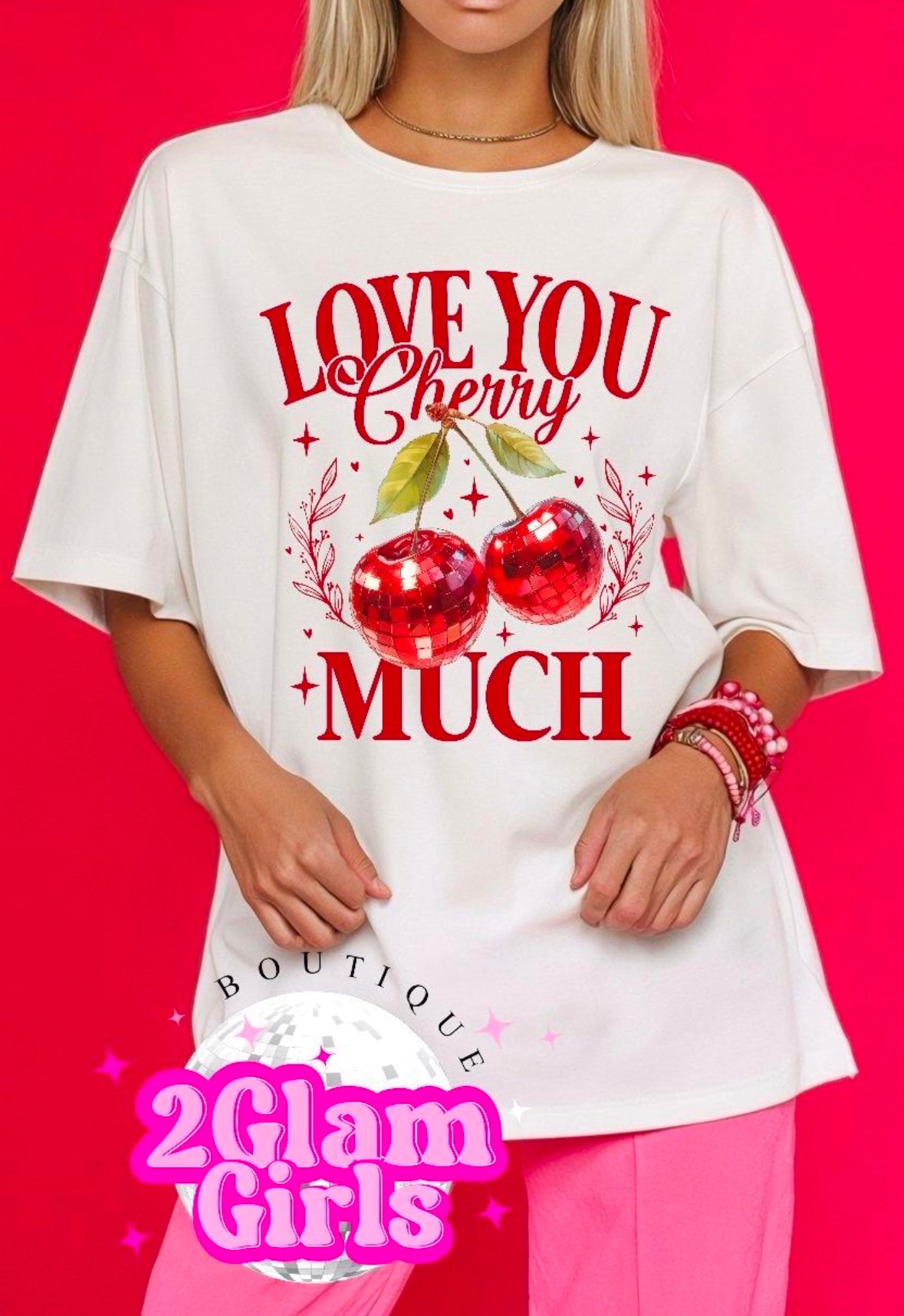 Ready to Press ~ Love you Cherry Much ~ DTF print ~ Valentines print