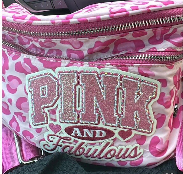 Pink and Fabulous iron on patch ~ perfect for fanny packs or jackets ~ bling ~ iron on patch