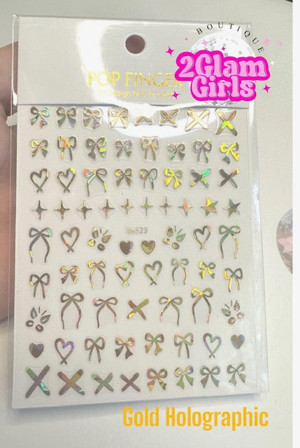3D Nail Art Stickers ~ Coquette Nail decals ~ High quality nail stickers