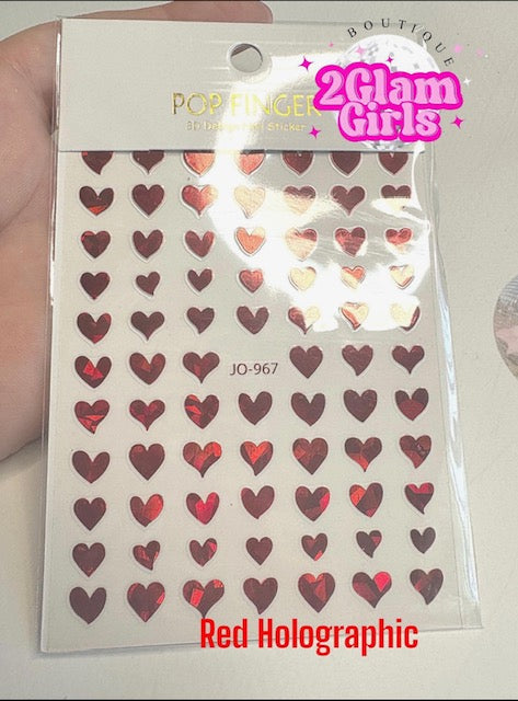 3D Nail Art Stickers ~ Coquette Nail decals ~ High quality nail stickers