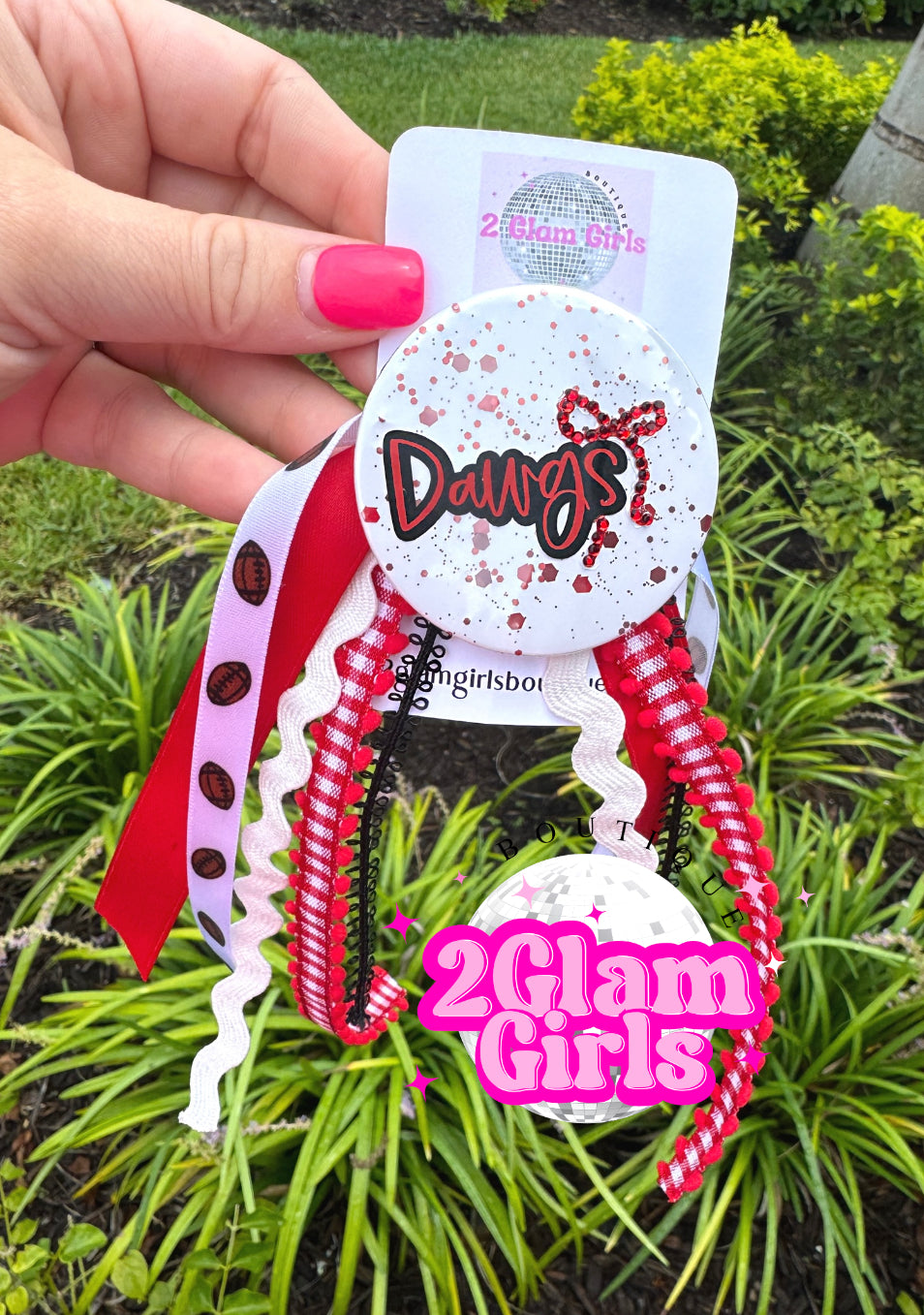 Game Day Buttons ~ Dawgs