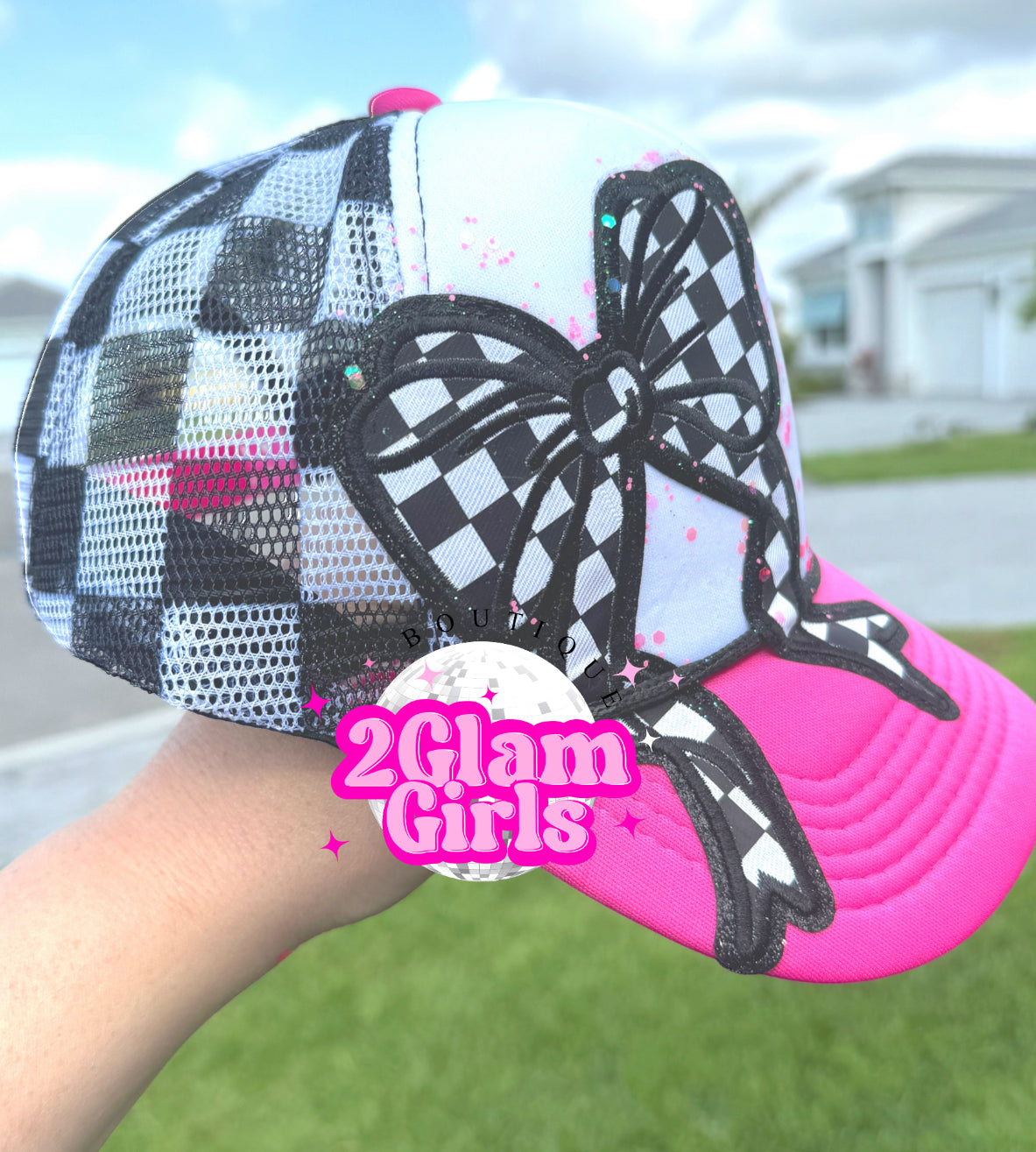 Trucker Trashy Checkered Mesh Hat