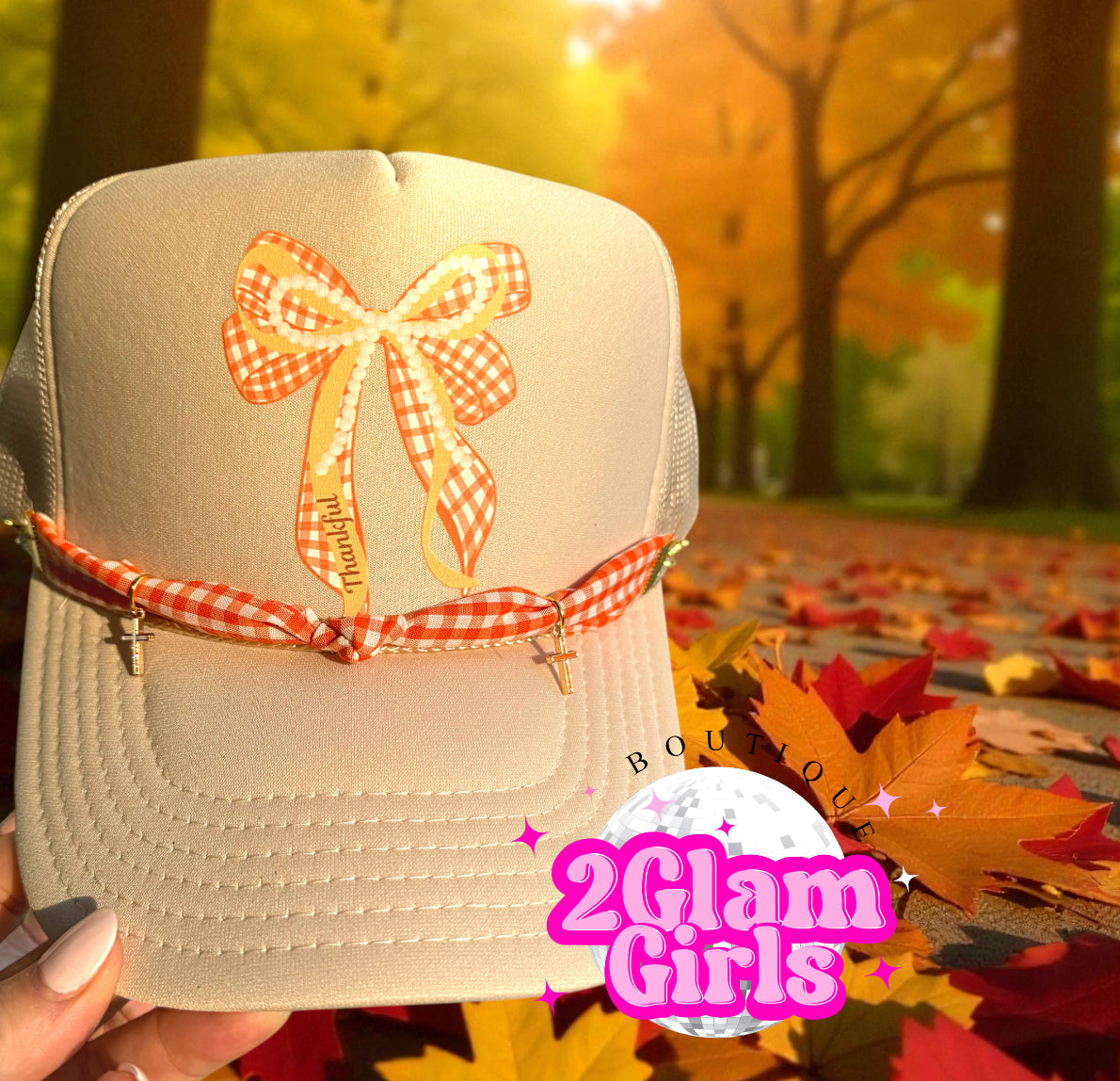 Thankful Bow DTF tranfer ~ Thanksgiving
