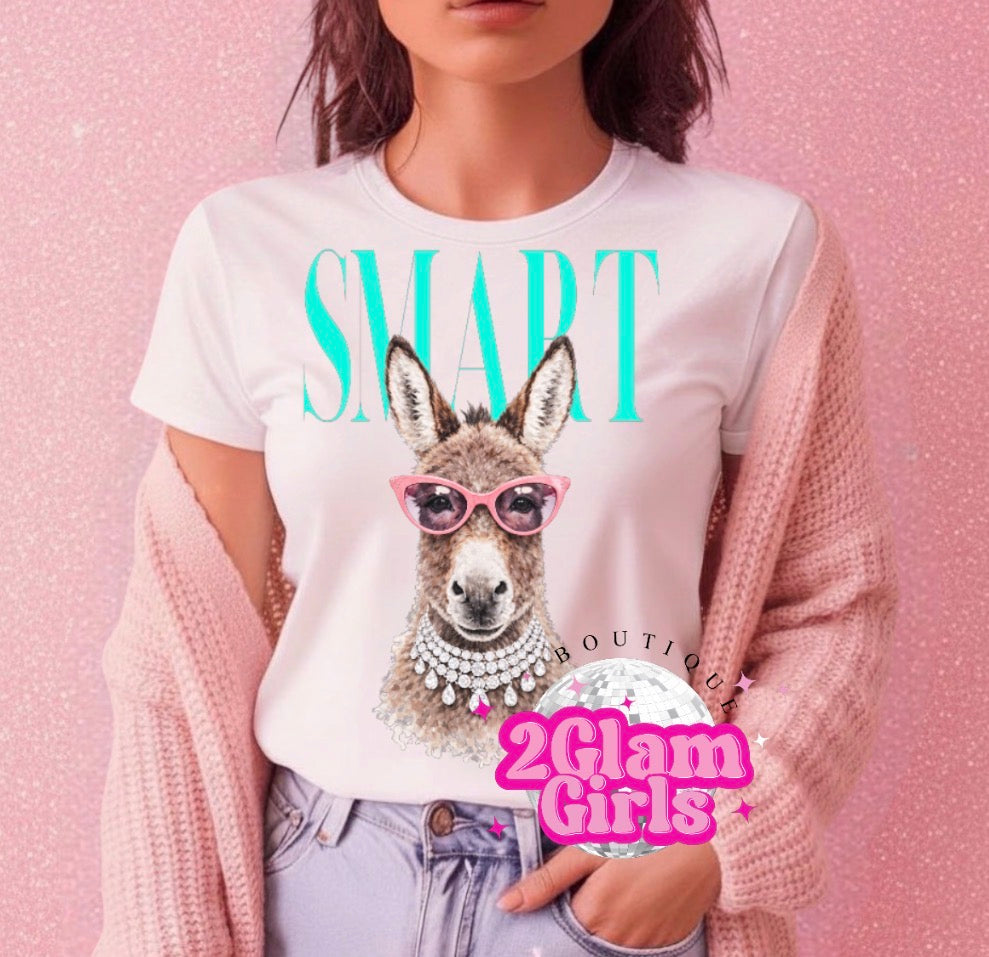 Smart Donkey 🫏 Screenprint with Spangles