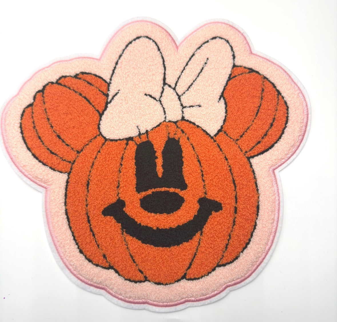 Halloween Chenille Patch ~ Halloween Pumpkin Chenille patch ~ Ready to press