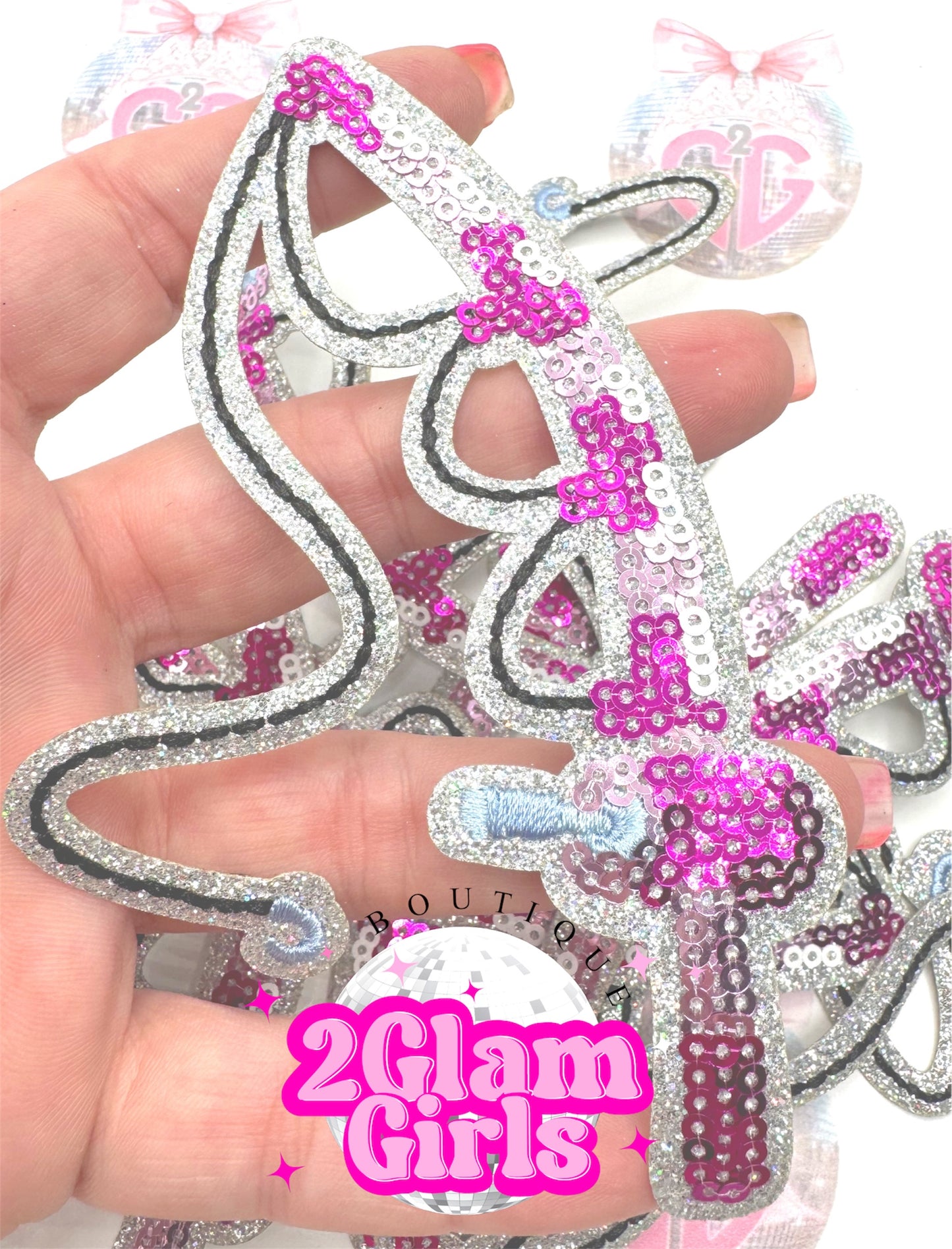 Pink Sequin Fishing Pole