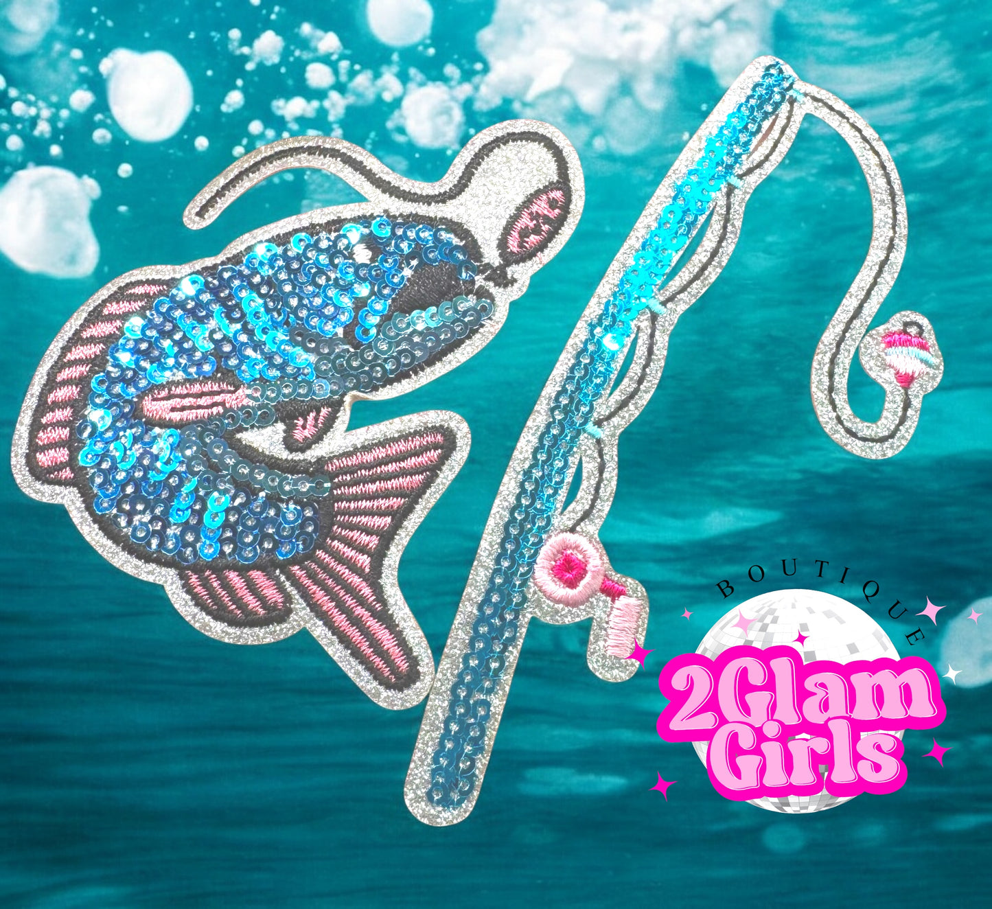 Blue Sequin Fish and Pole Set 🐟
