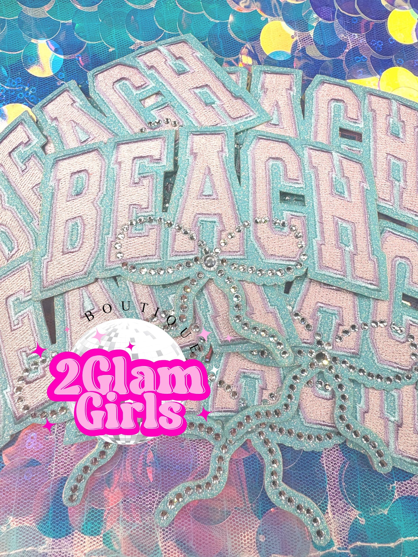 Beach with Sequin Bow