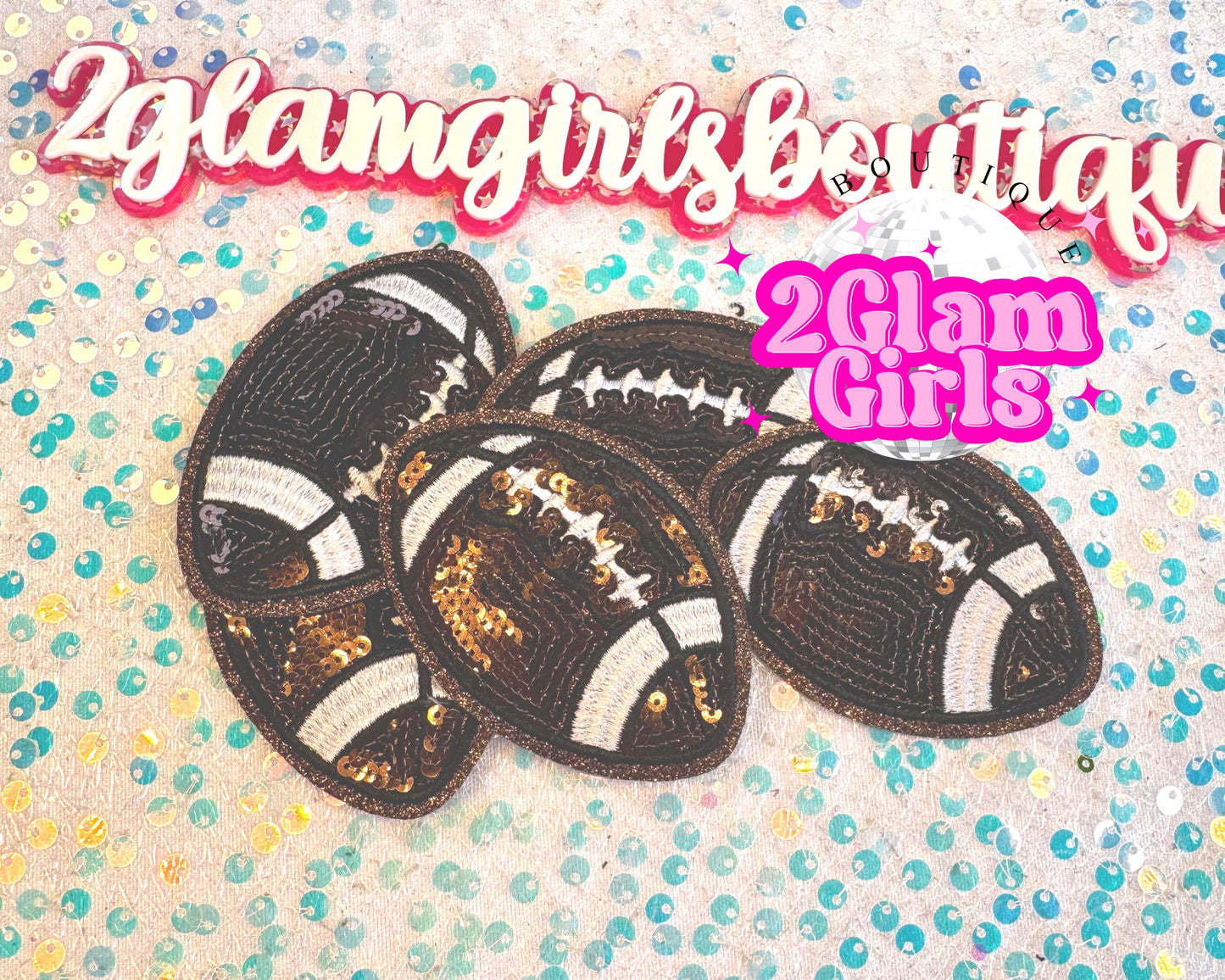 Football Sequin Patch