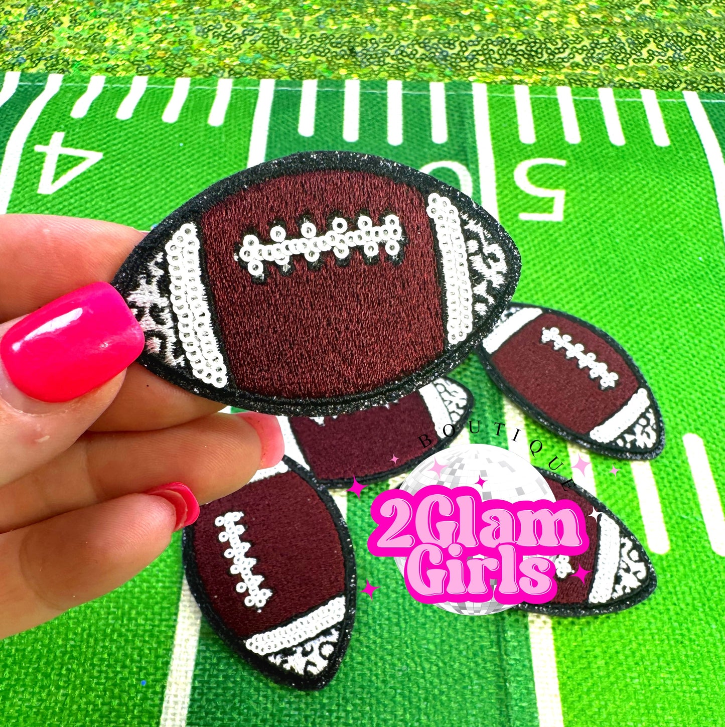 Leopard print football patch