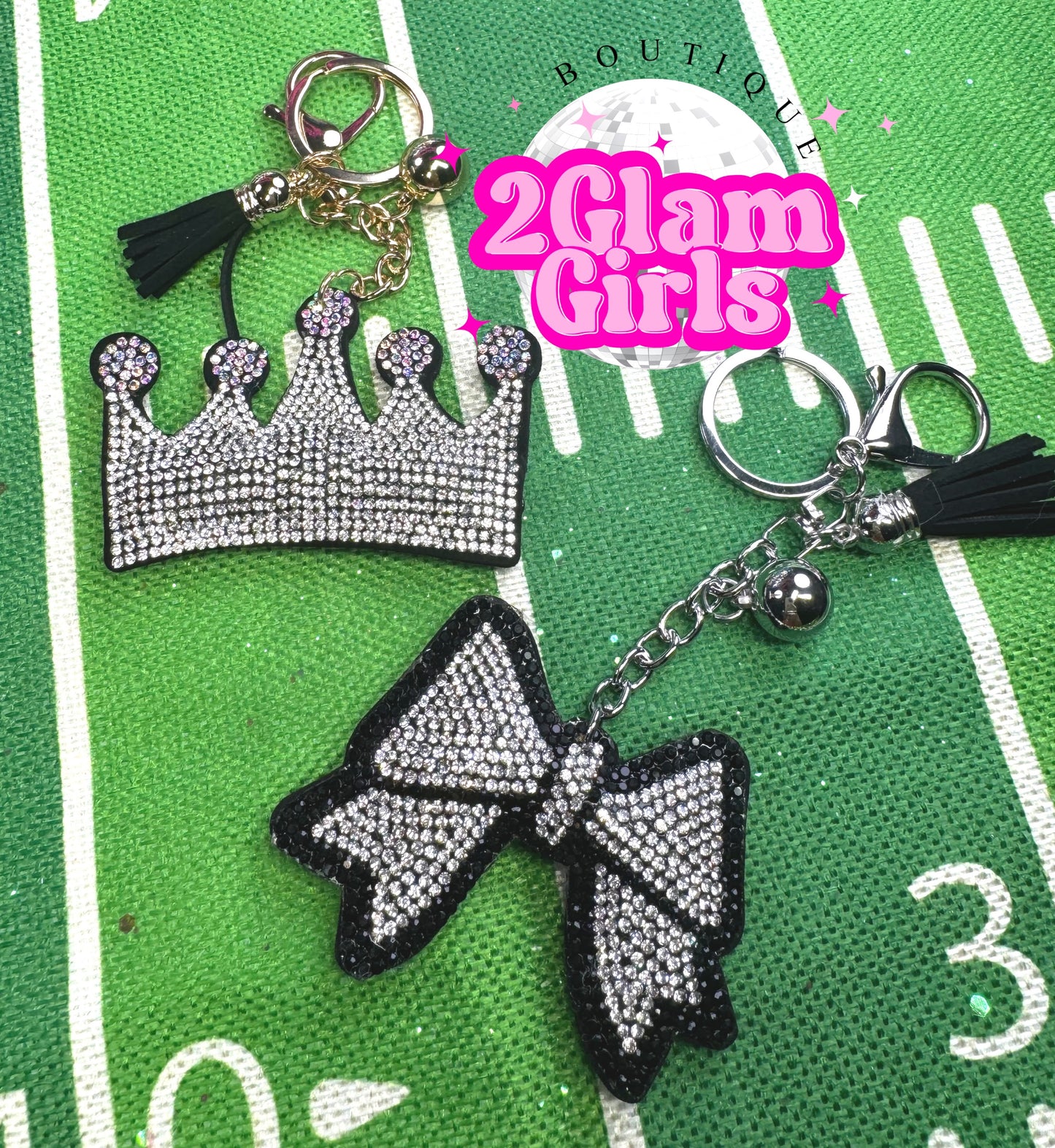 Crown and Bow Bag Charms