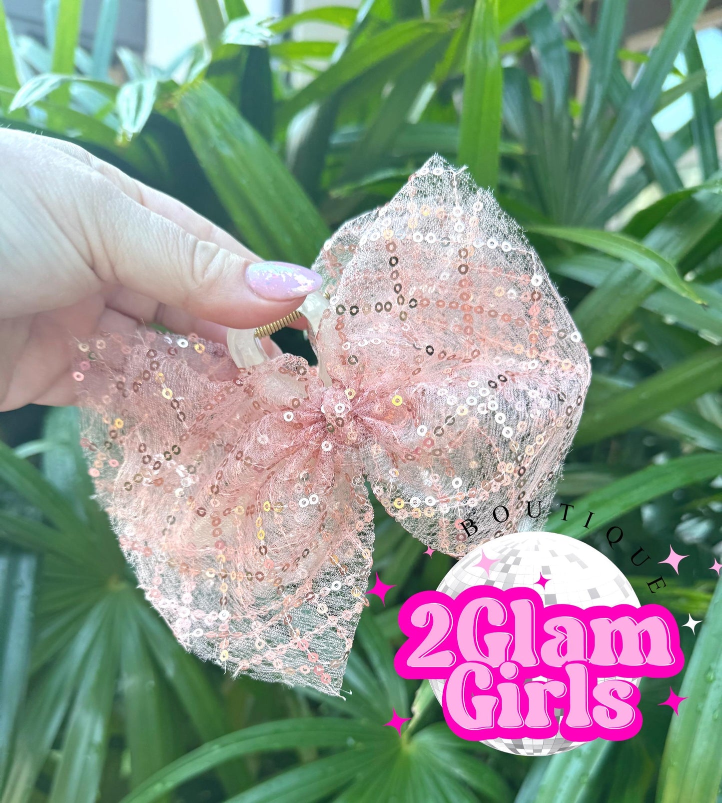 Sequin Large Claw Hair Clips ~ Claw Clips ~ Sparkle Claw Clips