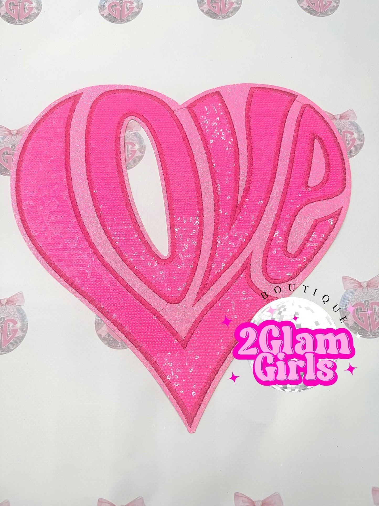 Valentines Shirt / Sweatshirt Patches ~ Glitter ~ Sequins ~ iron on patches ~ Valentine shirts