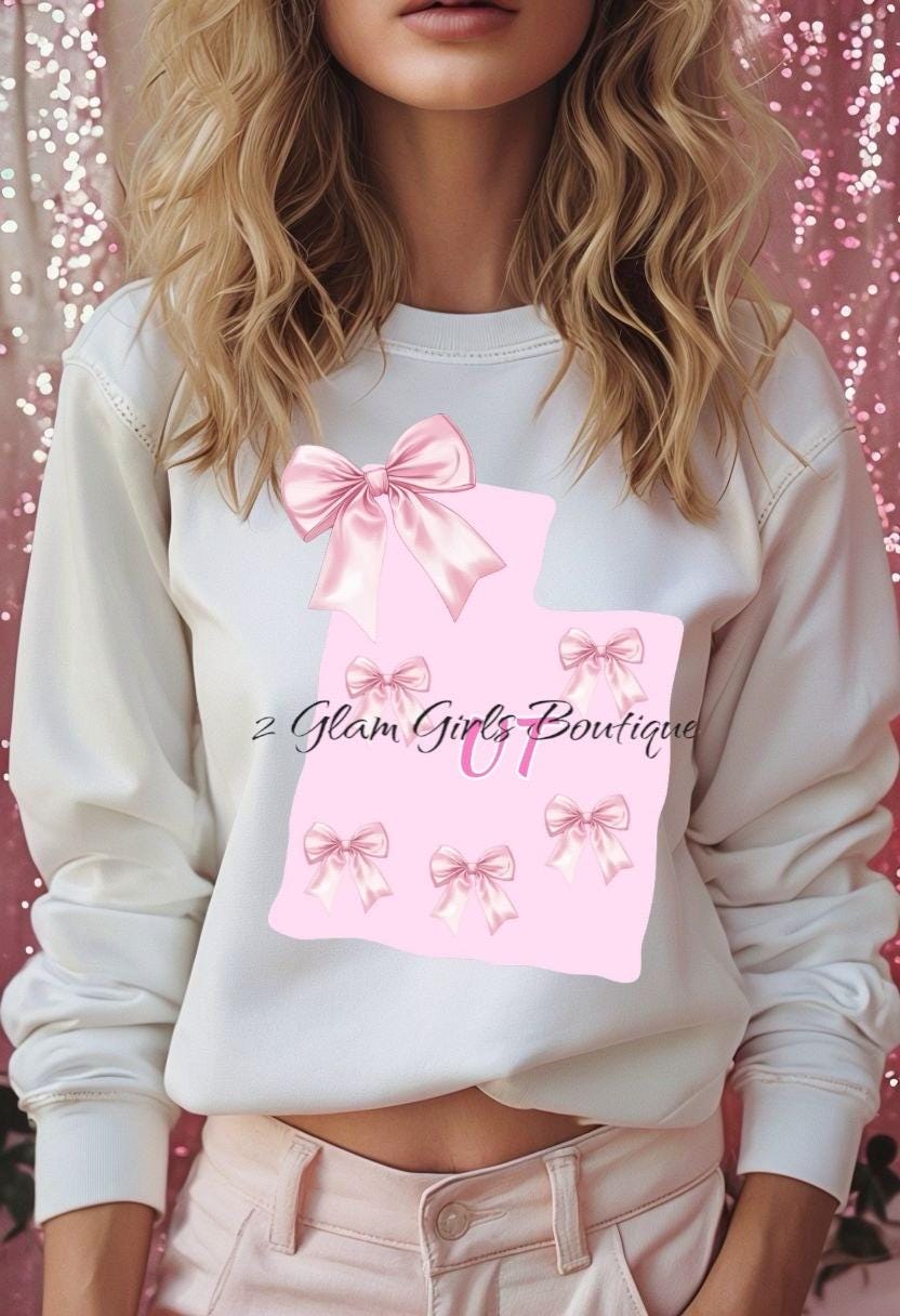 PNG Coquette Utah State ~ Pink Bow State ~ Digital Download