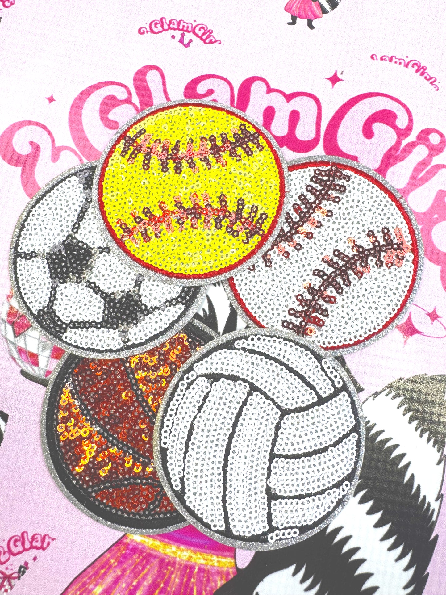 Sports sequin patches