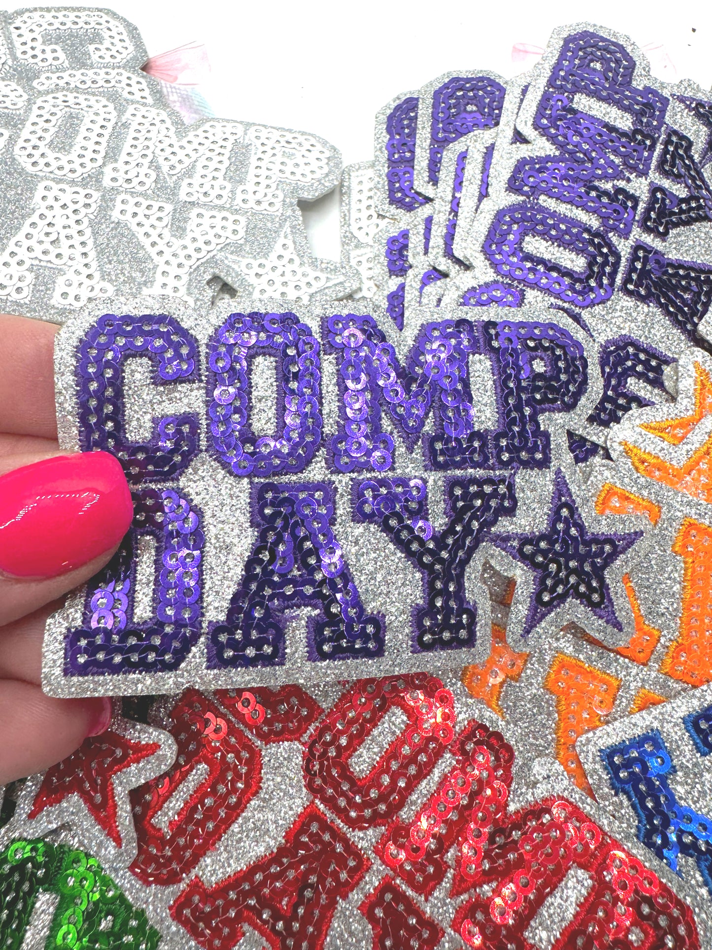 Comp Cheer ~ Glitter and Sequins Cheer Patch