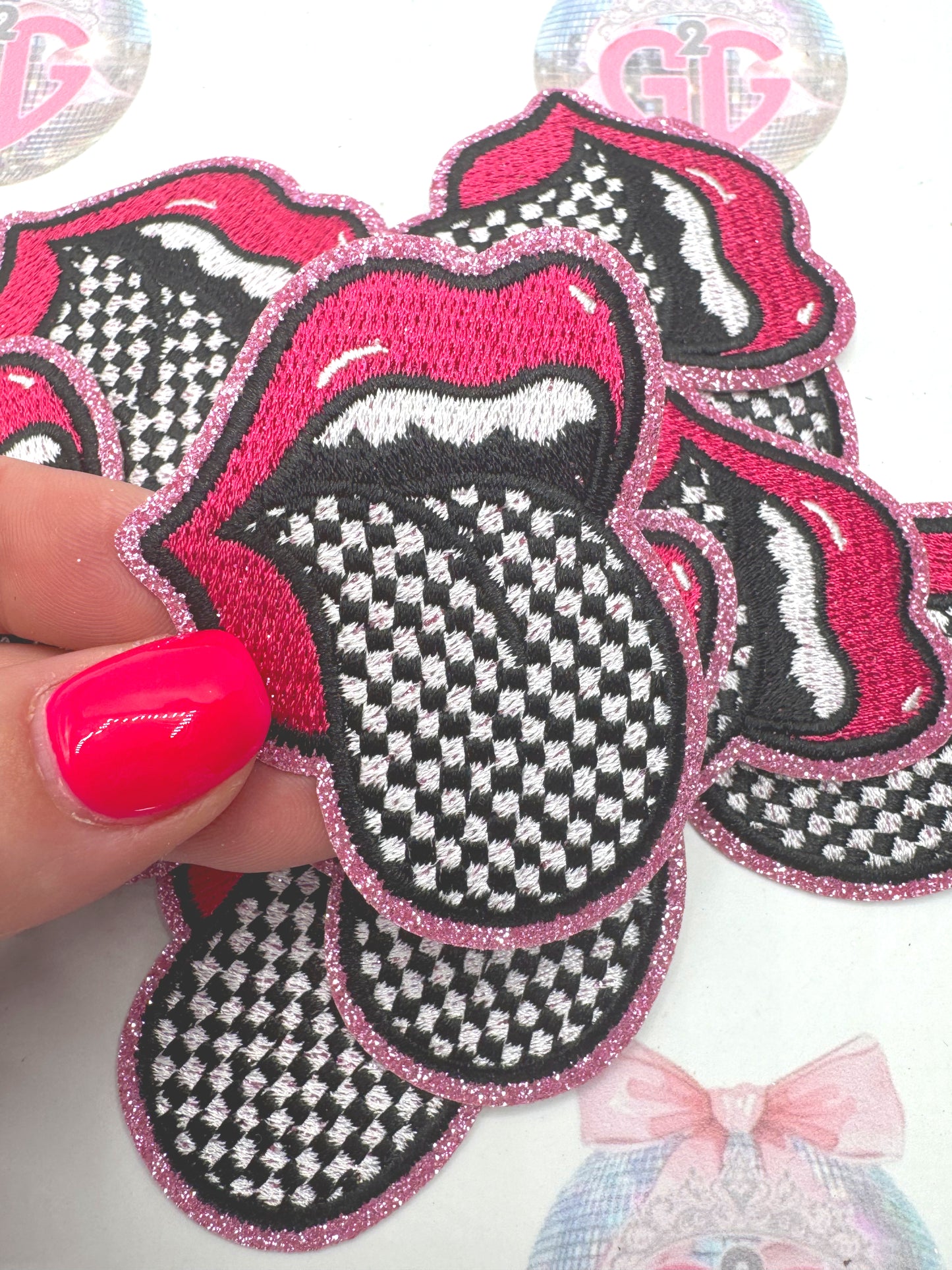 Checkered Glitter Tongue 👅