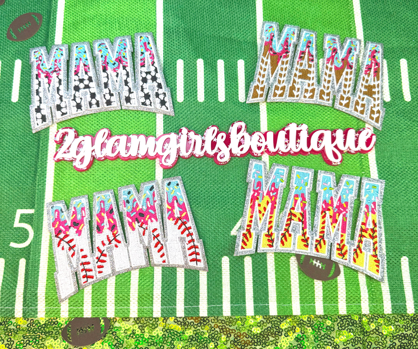 Mama Drip Glitter patches