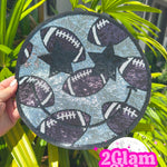 Football Smiley - Sequin Patch ~ Iron on Patch