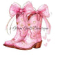 PNG Digital Valentines Boot Bow File ~ Cowgirl Boots ~ Valentine download