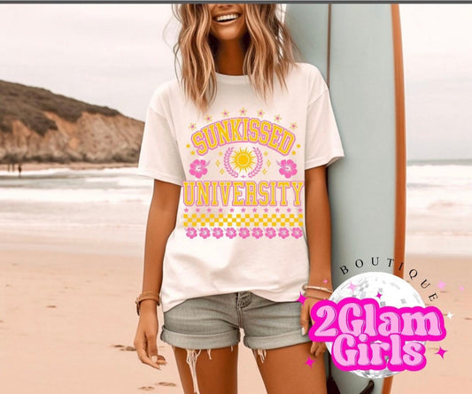 DTF ready to press ~ Sunkissed University ~ Summer print