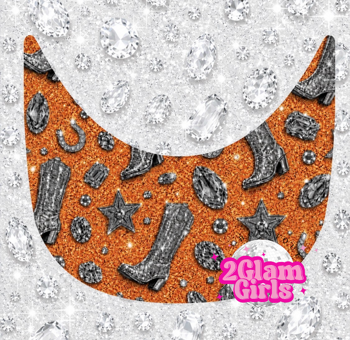 Bling and Boots Brim Transfer