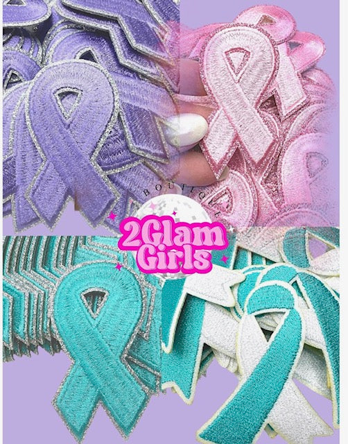 Trucker Hat Bar ~ Cancer Ribbons ~ Iron patch patches