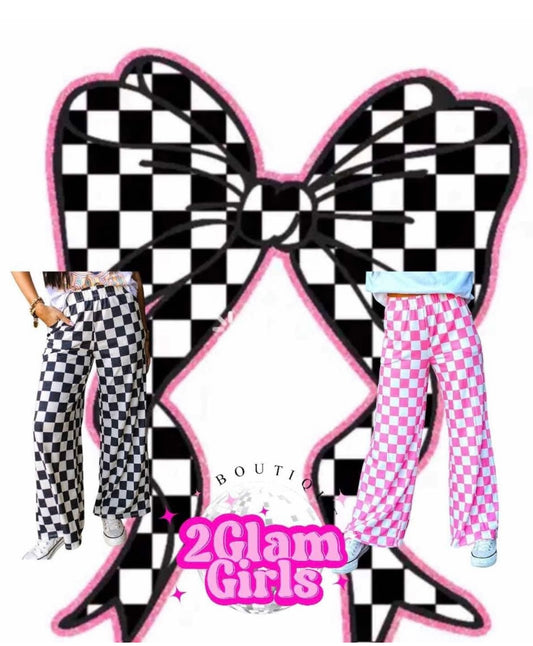 Checkered Print Pants