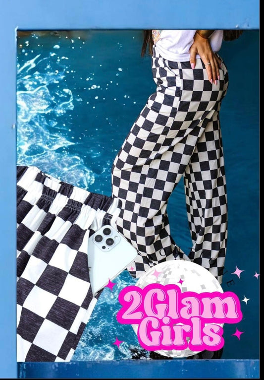 Checkered Print Pants