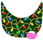 Retro Santa and Lights brim DTF print