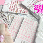 3D Nail Art Stickers ~ Coquette Nail decals ~ High quality nail stickers