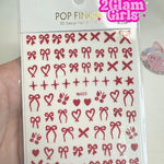 3D Nail Art Stickers ~ Coquette Nail decals ~ High quality nail stickers