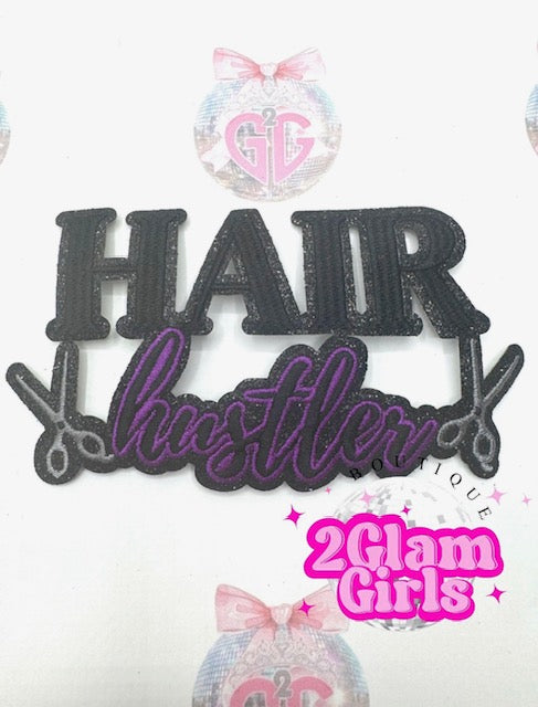 Trucker hat Patch ~ Glitter hat patch, hair hustler ~ glitter ~ check out the sets to match