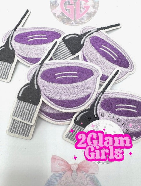 Trucker Hat Patch ~ Color Bowl ~ Glitter iron on patch