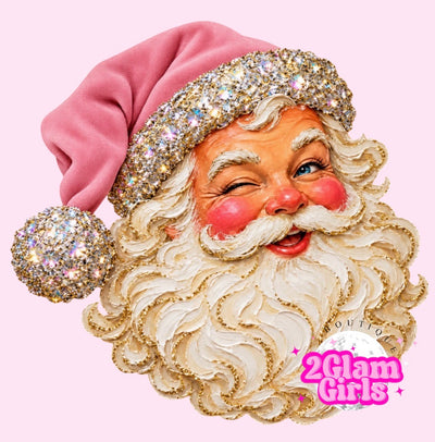 Pink and Gold Santa / Brim