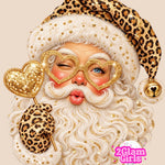 Gold leopard Santa/ Brim