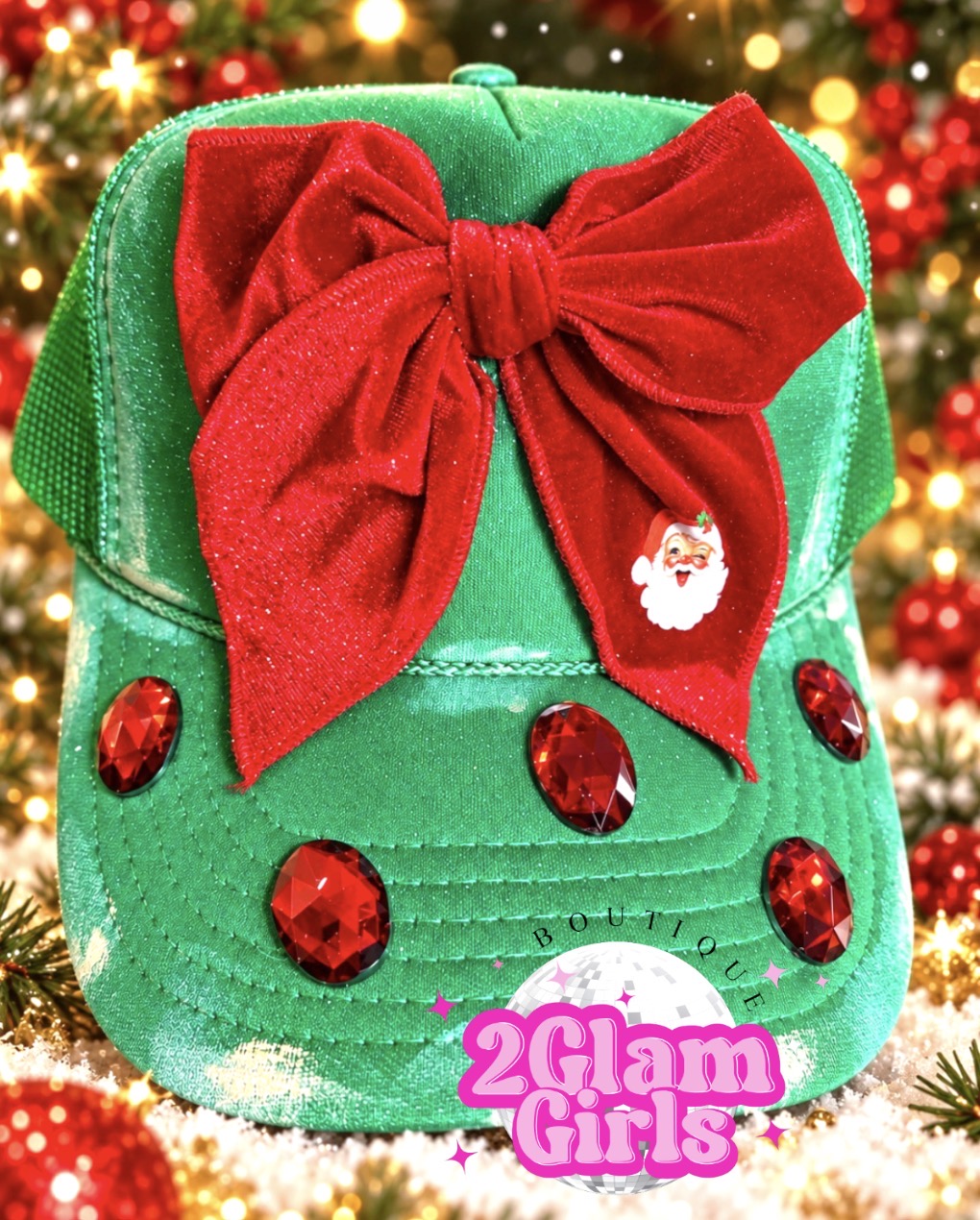 Red Sassy Christmas Bow hat ♥️