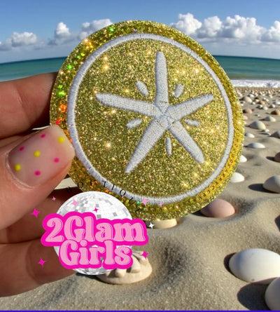 Sand Dollar Glitter Patch