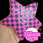 Hot pink and Black Check Star