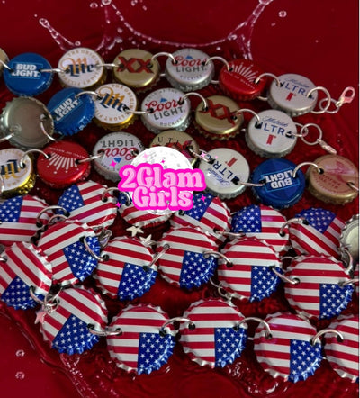 Beer Cap and Merica Hat Chains
