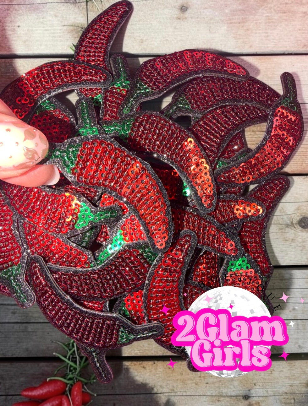 Peppers 🌶️ with Sequins ~ Sample Pricing