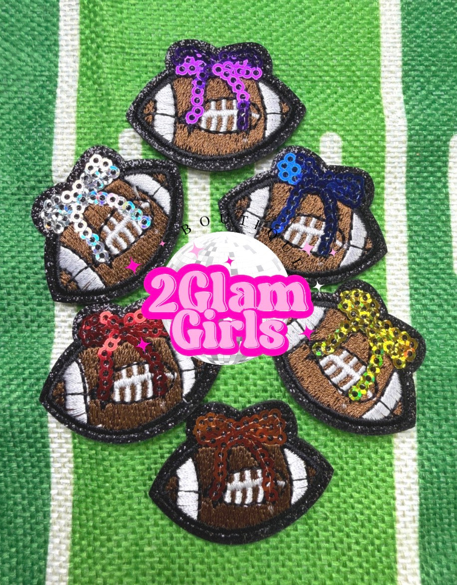 Mini Football with sequin bows