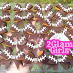 Football Bow Hat Pins