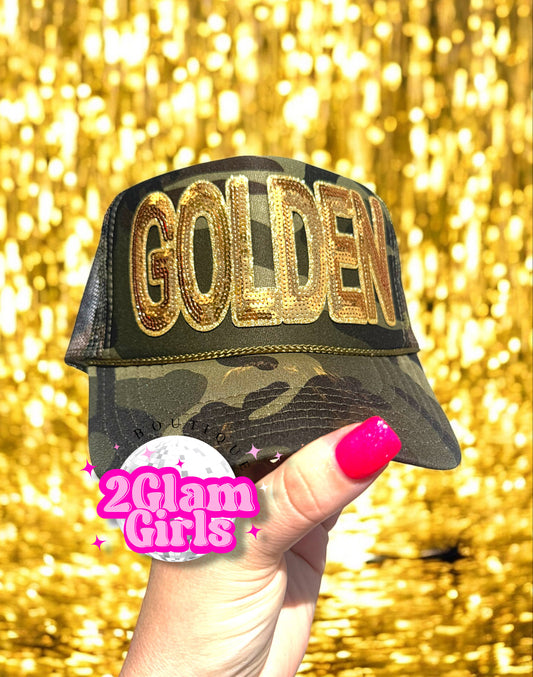 Golden Sequin Patch