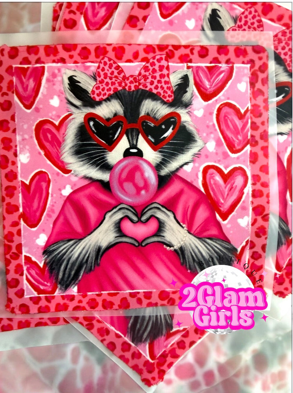 Exclusive Love Raccoon 🦝DTF  Print ❤️