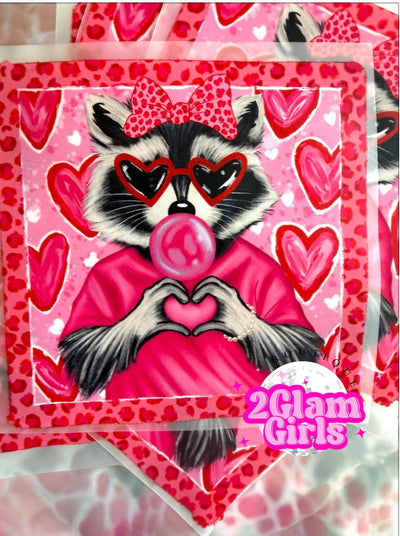 Exclusive Love Raccoon 🦝DTF  Print ❤️