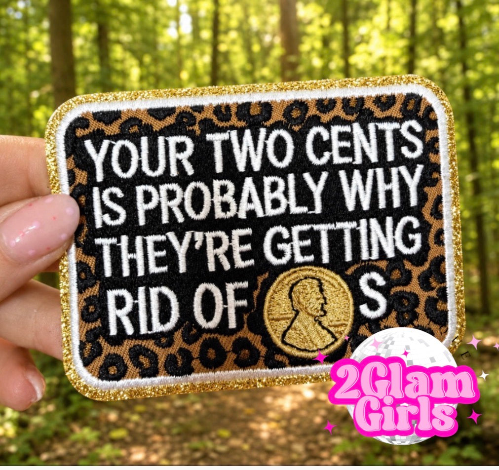 Penny embroidery Patch