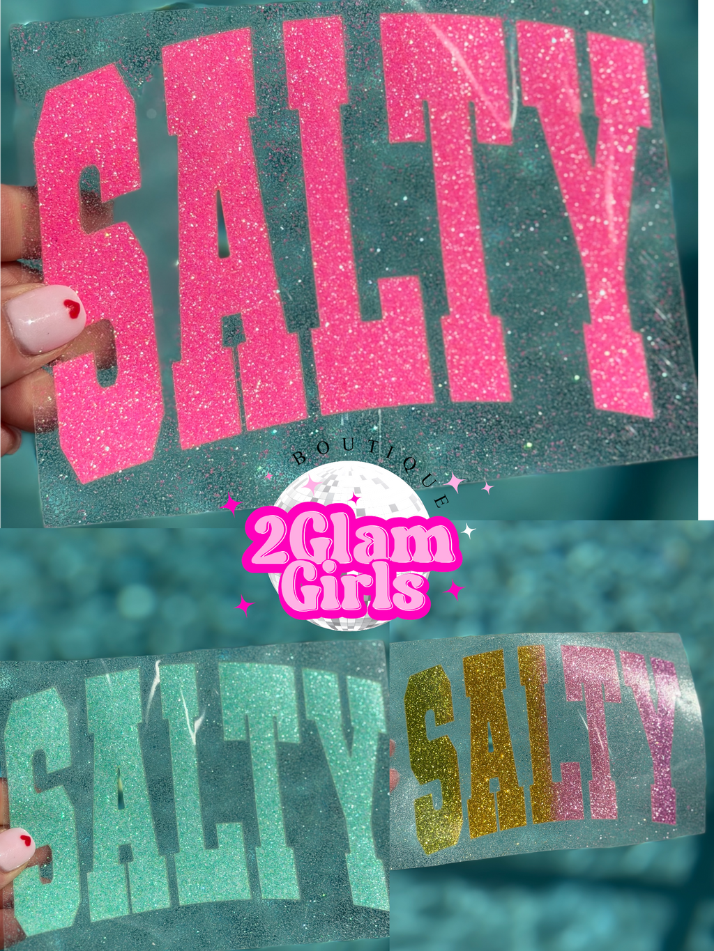 Htv Glitter Transfers in 3 colors
