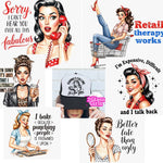 Retro DTF prints for hats