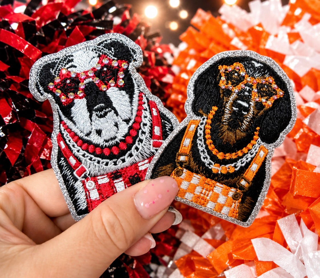 Dawg and Smokey Star bling Patches